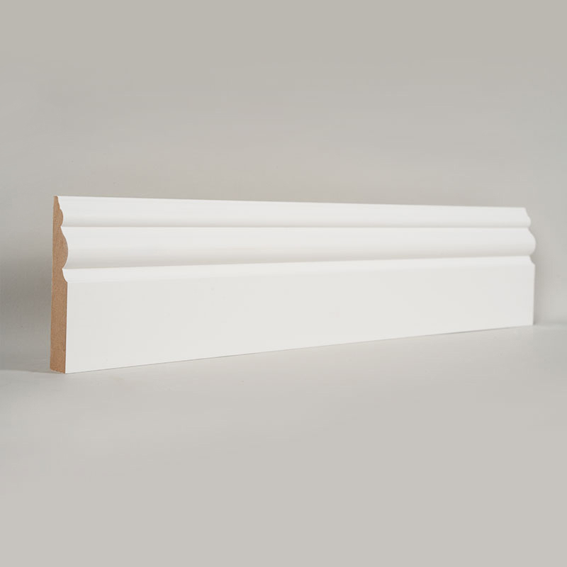 Papan Skirting MDF (Pengisi-Primed & Putih Mutiara)3/5' x 3 7/16'