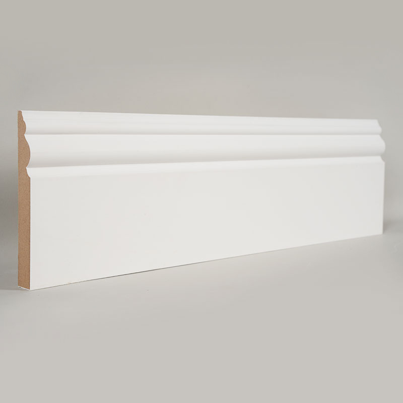 Papan Skirting MDF (Pengisi-Primed & Putih Mutiara)3/5' x 4 1/2'