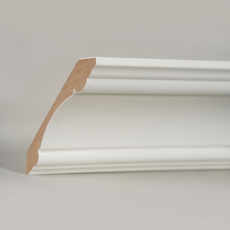 Acuan Mahkota MDF (Pengisi-Primed & Putih Mutiara) 3/4' x 4 3/4'