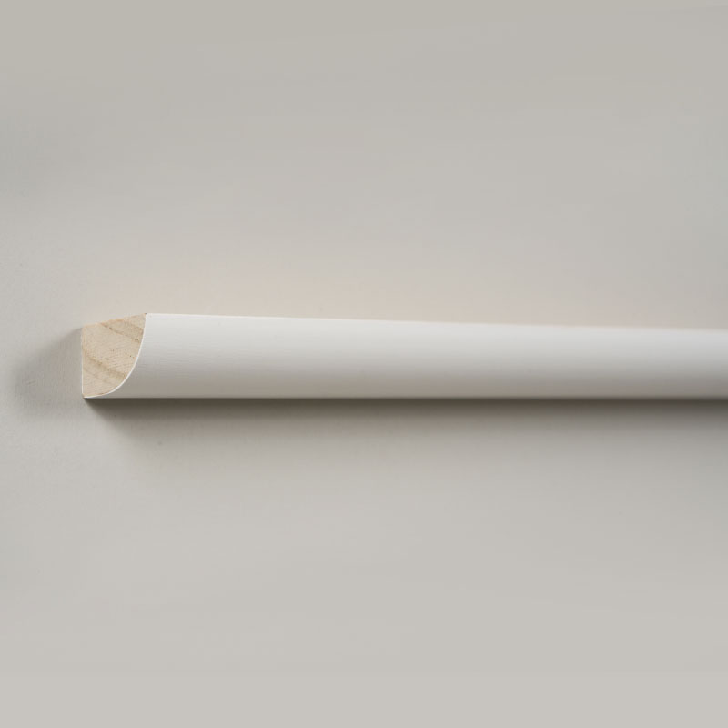 Acuan Bulat Suku Pine (Pengisi-Primed & Putih Mutiara) 1/2' x 3/4'