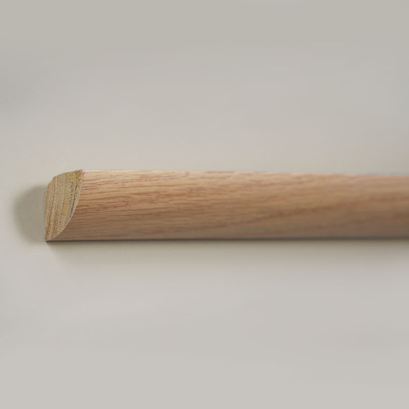 Acuan Bulat Suku Kayu Pepejal ( Dibalut dengan Venir Oak Merah + Cat) - Warna Oak 7/8' x 7/8'