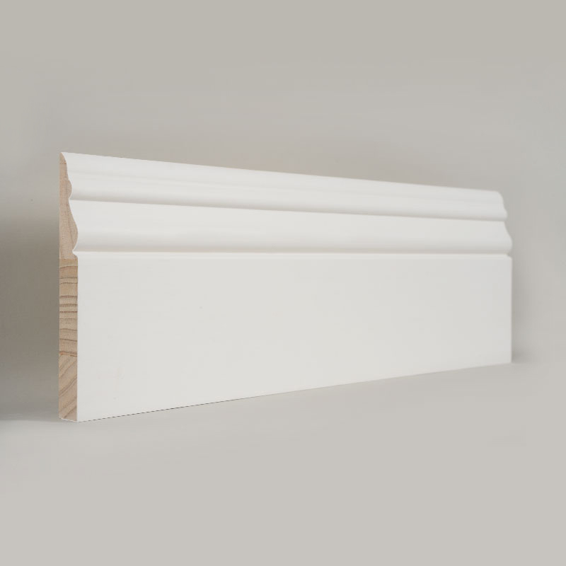 Papan Skirting Pine (Pengisi-Primed & Putih Mutiara) 3/5' x 5'