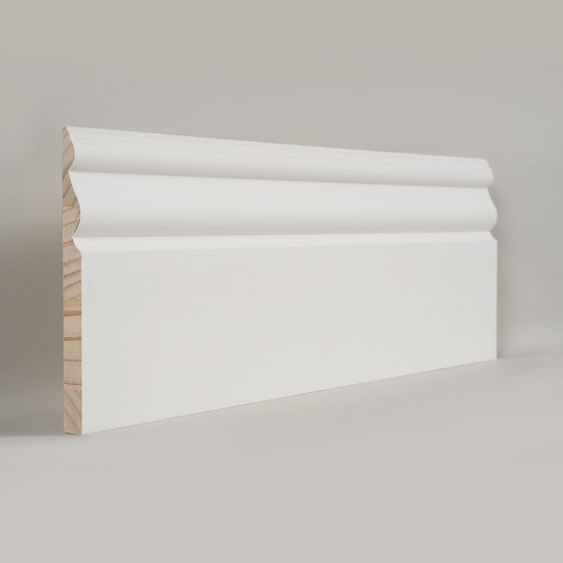 Papan Skirting Pine (Pengisi-Primed & Putih Mutiara) 3/5' x 6'
