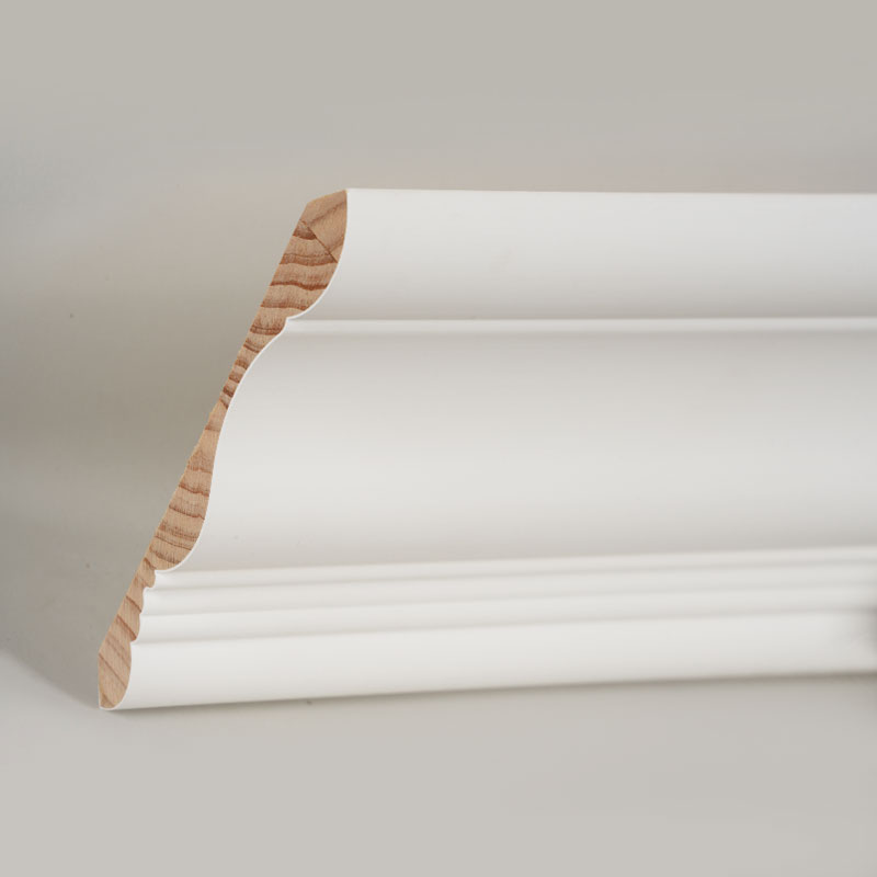 Acuan Mahkota Kayu Pine (Pengisi-Primed & Putih Mutiara) 3/5' x 6'