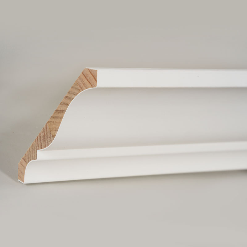 Acuan Mahkota Kayu Pine (Pengisi-Primed & Putih Mutiara) 3/5