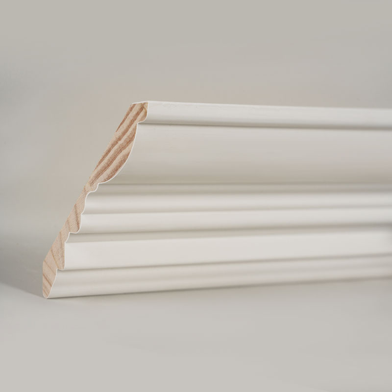 Acuan Mahkota Kayu Pine (Pengisi-Primed & Putih Mutiara) 3/5