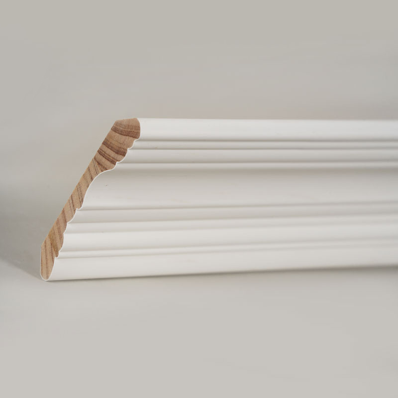Acuan Mahkota Kayu Pine (Pengisi-Primed & Putih Mutiara) 3/5' x 3 4/9'