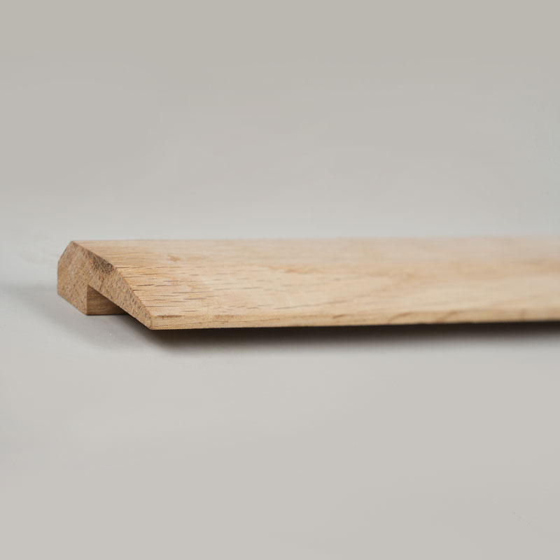 Log Sekeping Kayu Oak Putih L-Acuan (Cat Belum Selesai) - Warna Asli Oak 3/8'x1 31/32'