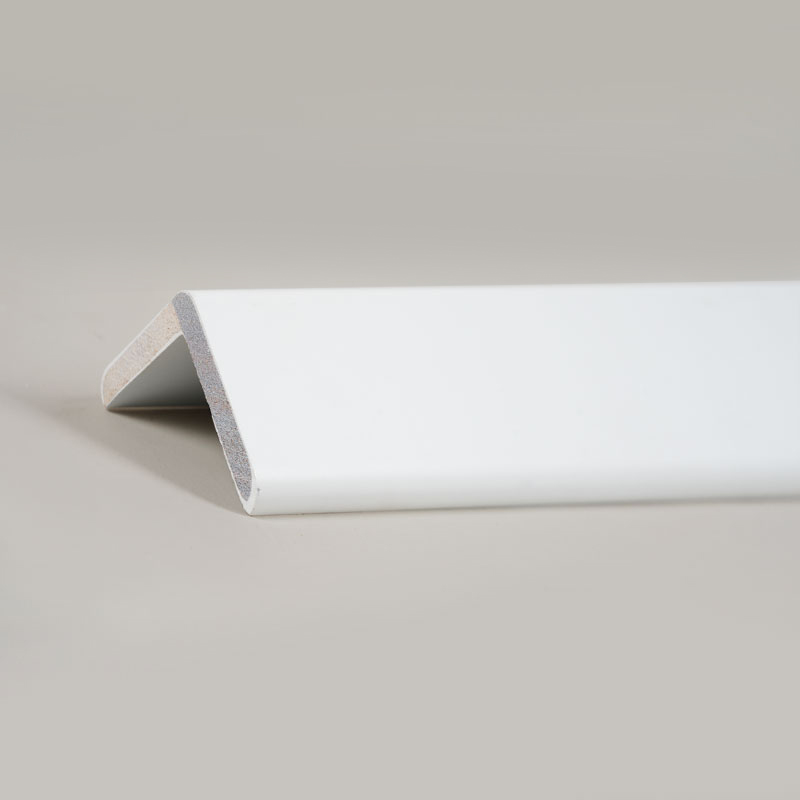 Kayu Pepejal Sudut Tepat (90°) Jalur Peralihan(Pengisi-Primed+ Cat) - Putih 1 1/2' x 1 1/2'