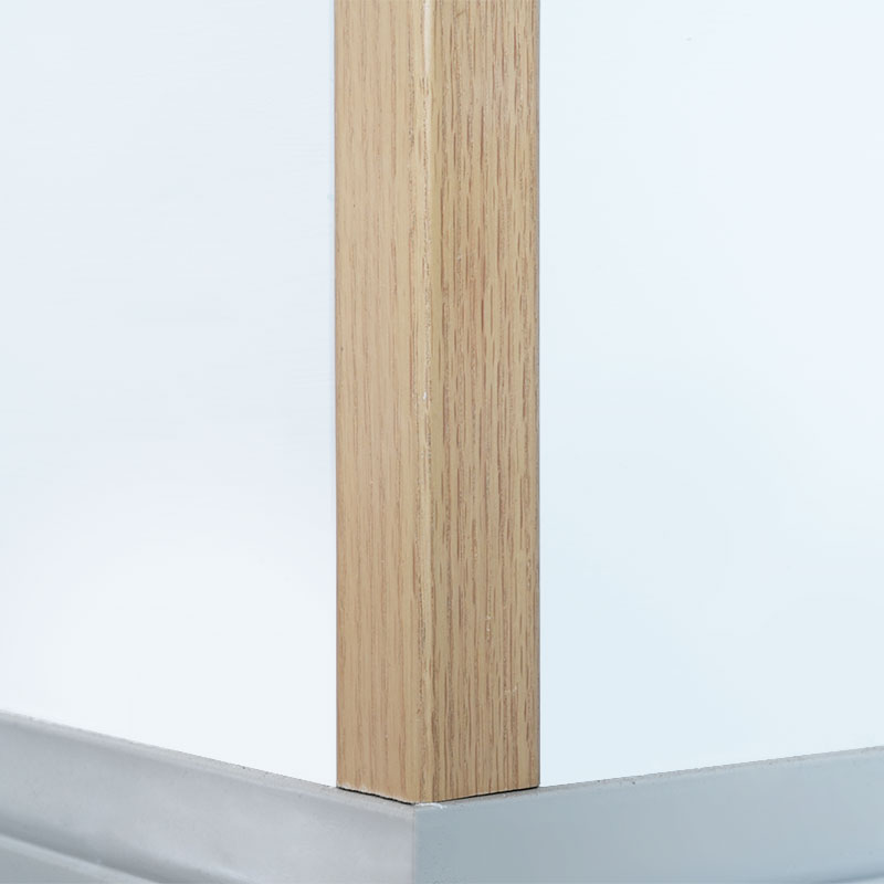Kayu Pepejal Sudut Tepat (90°) Jalur Peralihan ( Dibalut dengan Venir+ Cat Oak Merah) - Warna Oak 1 1/2' x 1 1/2'