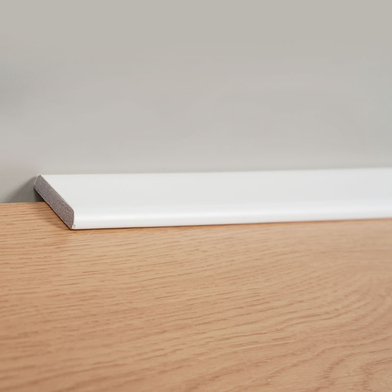 Jalur Peralihan Kayu Pepejal (Pengisi-Primed) - Putih 6/25'x1 3/8'