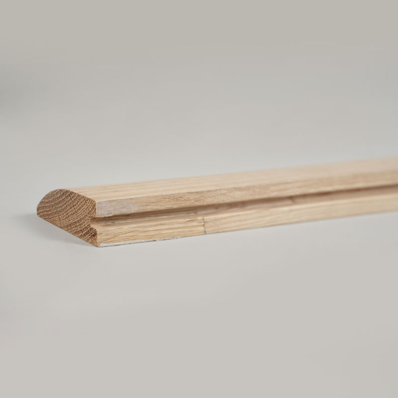 Peredam Balak Seluruh Potongan Oak Putih (Cat Belum Selesai) - Warna Asli Oak 3/4'x1 31/32'