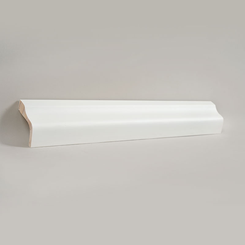 Papan Skirting Kayu Pine (Pengisi-Primed + Cat) - Putih 1 1/2'x2 1/6'