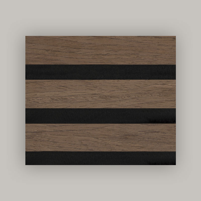 Dinding Gril/Panel Dinding Akustik (Berbalut Venir Kayu Kejuruteraan Sebelah) - Warna Bijian Kayu 2400/2700mm x 600mm