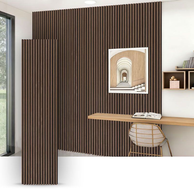 Dinding Gril/Panel Dinding Akustik (Berbalut Venir Kayu Kejuruteraan Sebelah) - Warna Bijian Kayu 2400/2700mm x 600mm