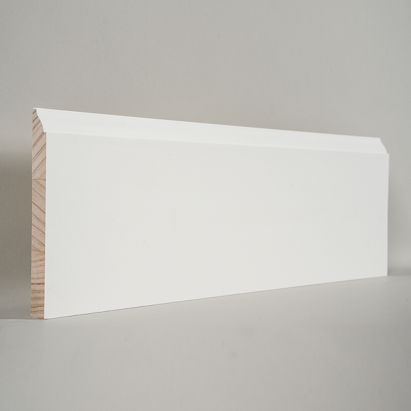 Papan Skirting Pine (Pengisi-Primed & Putih Mutiara) 3/5' x 5 1/4'