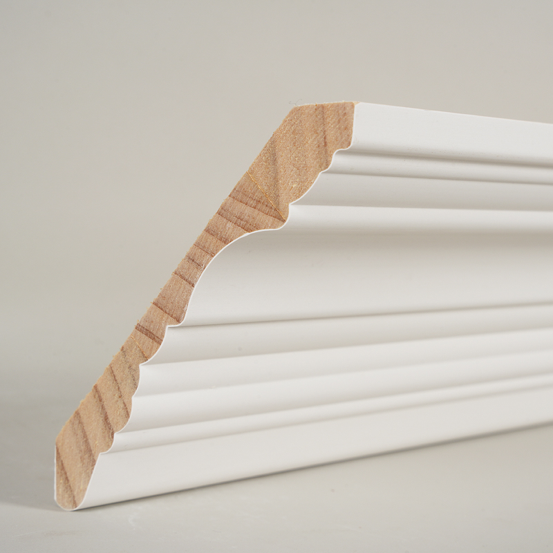 Acuan Mahkota Kayu Pine (Pengisi-Primed & Putih Mutiara) 3/5