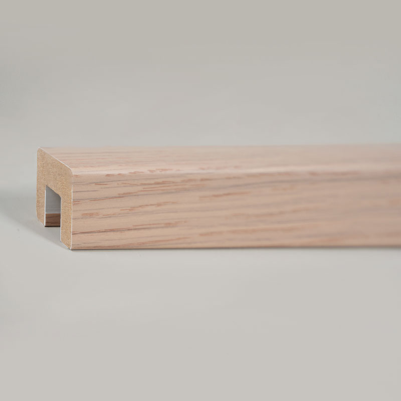 Pegangan Tangga Kayu Pepejal (Berbalut PVC)-Warna Oak 1 1/6' x 1 1/6'