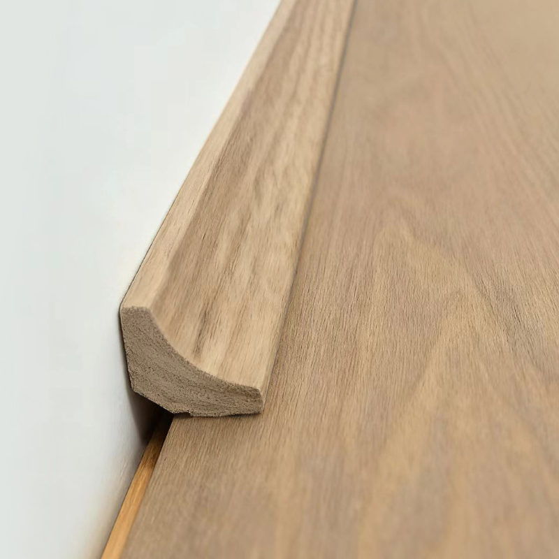 Acuan Sudut Dalam Kayu Pepejal/Acuan Scotia (Dibalut dengan Venir Oak Merah + Cat) - Warna Oak 3/5' x 3/5'