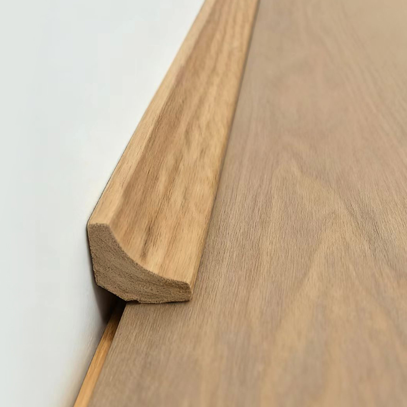 Acuan Sudut Dalam Kayu Pepejal/Acuan Scotia (Dibalut dengan Venir Oak Merah + Cat) - Warna Oak 7/8' x 7/8'