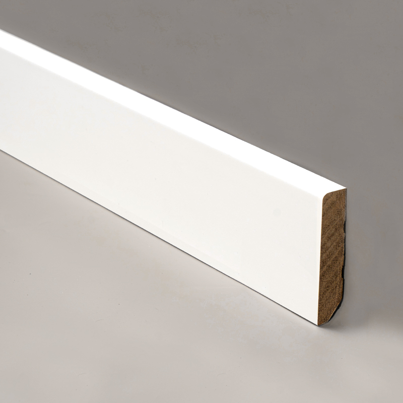 Papan Skirting Kayu Pepejal (Pengisi-Prim dan Dicat)-Putih 1/2' x 2 3/8'