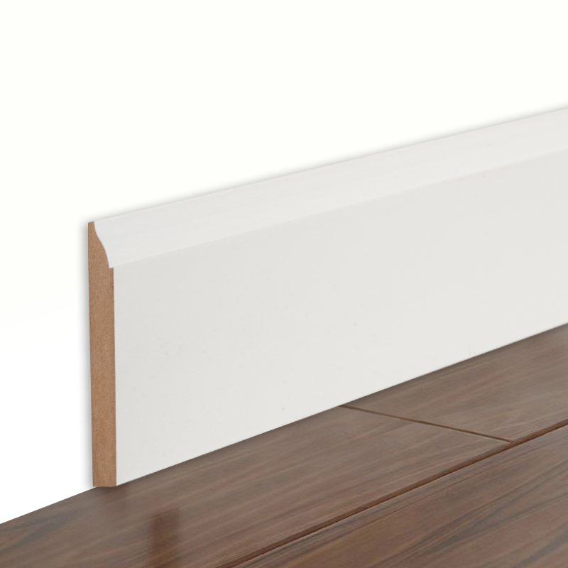 Papan Skirting MDF (Pengisi-Primed & Putih Mutiara)3/5' x 4 1/4'