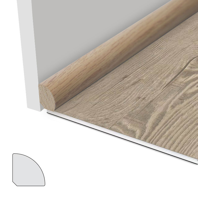 Acuan Bulat Suku Kayu Pepejal ( Dibalut dengan Venir Oak Merah + Cat) - Warna Oak 7/8' x 7/8'